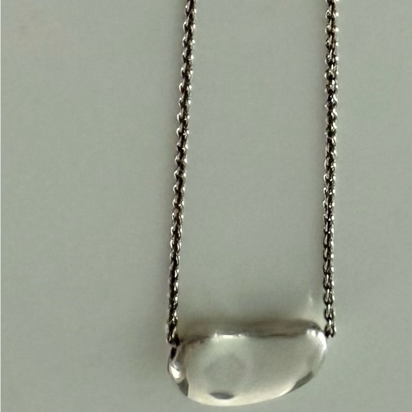 Tiffany & Co. Polished Silver Bean Necklace